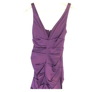Cache purple satin dress. Size 4.